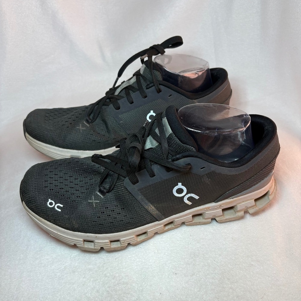 On Cloud X Mens Running Shoes Black Asphalt Low Top Sneakers Size 9 US M